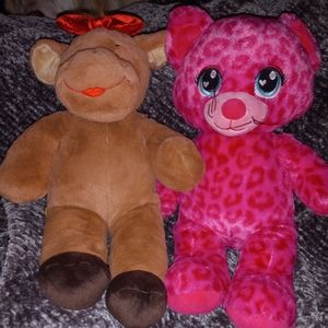 Adorable Build a Bear Moose and Cat